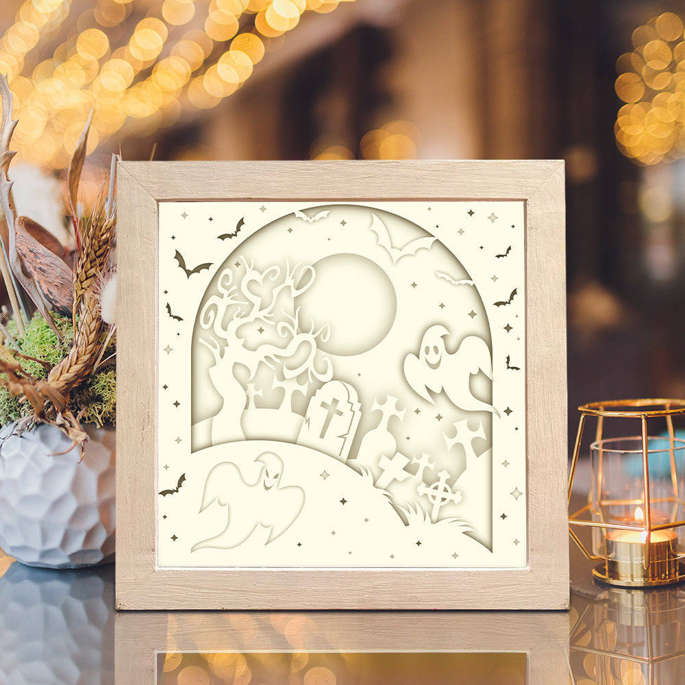 Halloween 21 – 3D Halloween Paper Cut Shadow Box File - Cricut File - (8x8 inches) -