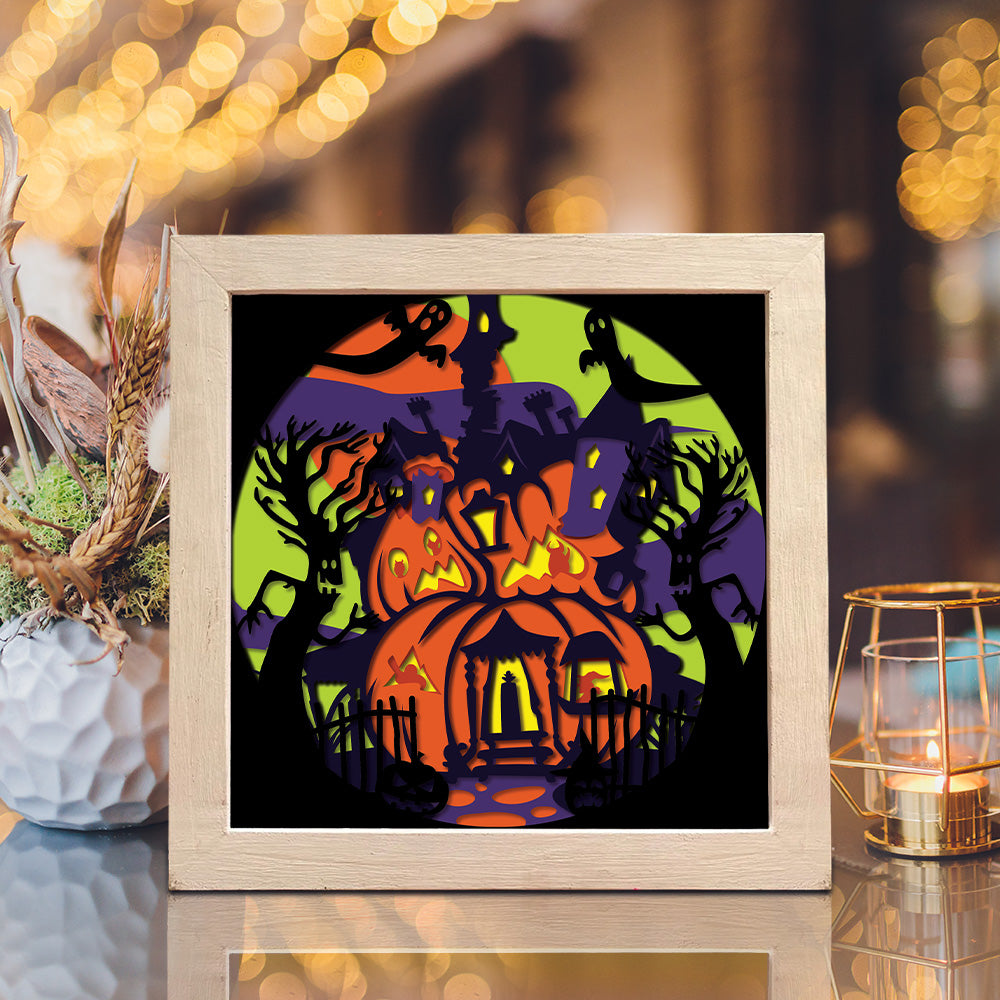 Halloween 25 – 3D Halloween Paper Cut Shadow Box File - Cricut File - (8x8 inches) -