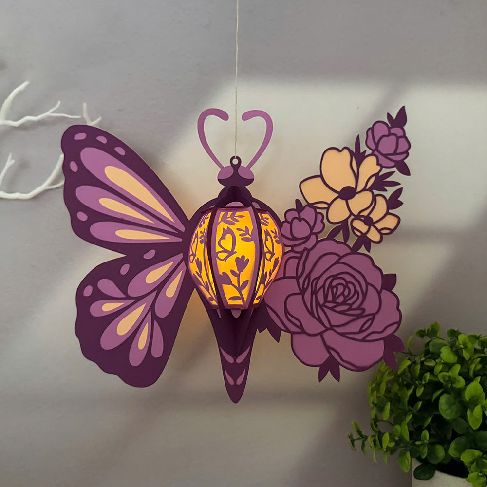 Butterfly Flower - 3D Paper Lantern File - Cricut File  -