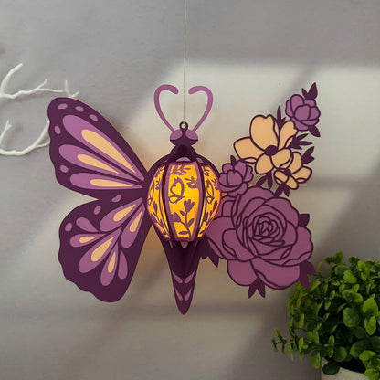Butterfly Flower - 3D Paper Lantern File - Cricut File  -