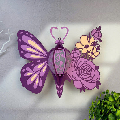 Butterfly Flower - 3D Paper Lantern File - Cricut File  -