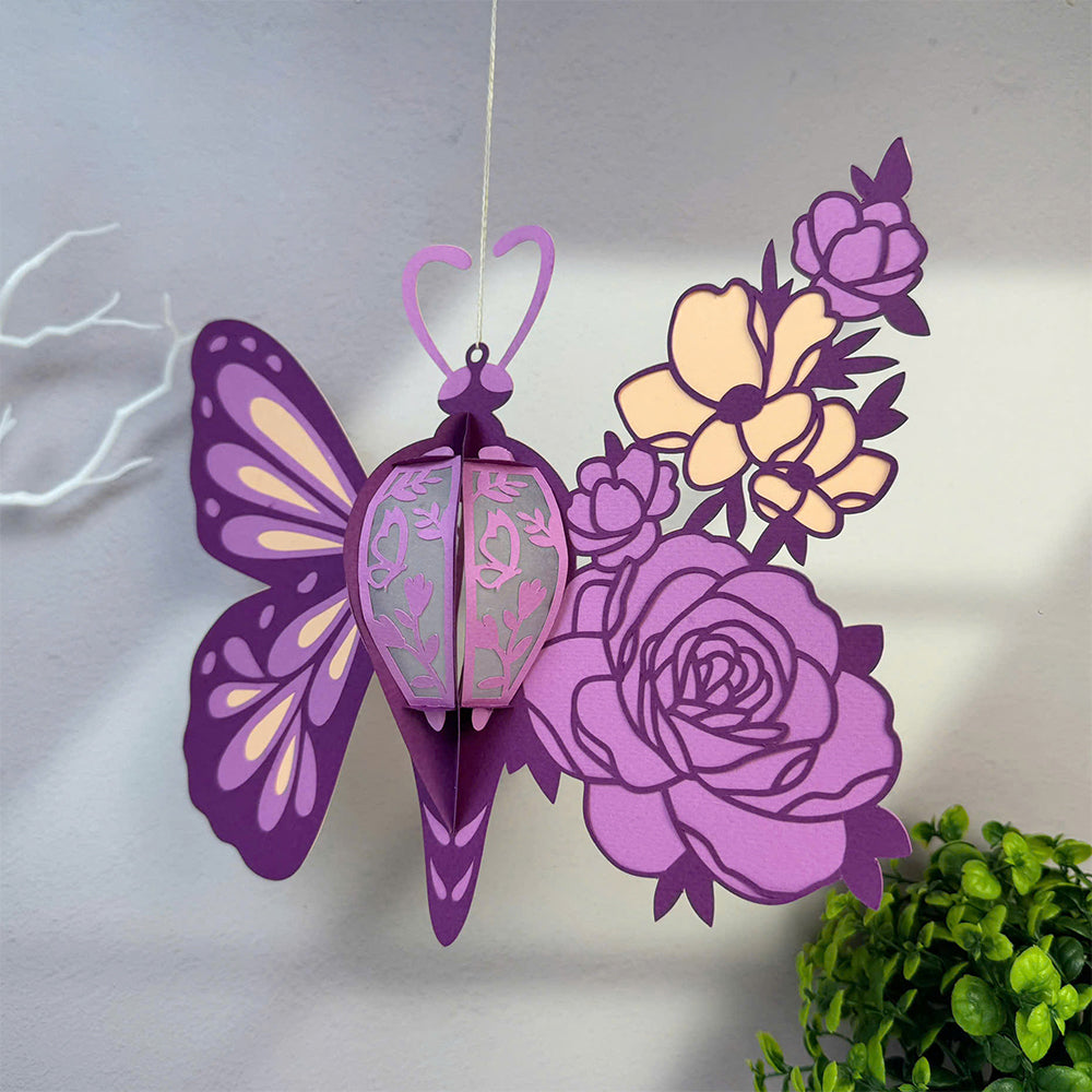 Butterfly Flower - 3D Paper Lantern File - Cricut File  -