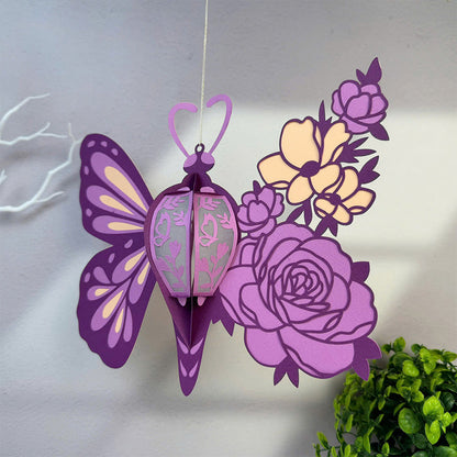 Butterfly Flower - 3D Paper Lantern File - Cricut File  -