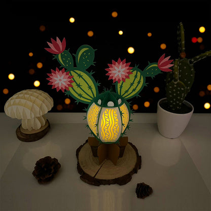 Cactus - 3D Paper Cut Lantern File  - Cricut File  -