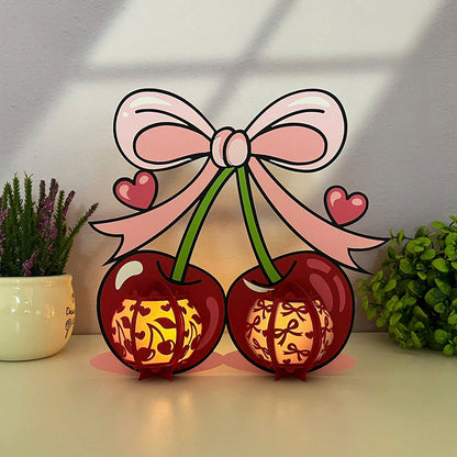 Cherry - 3D Fruit Paper Lantern File  - Cricut File  -