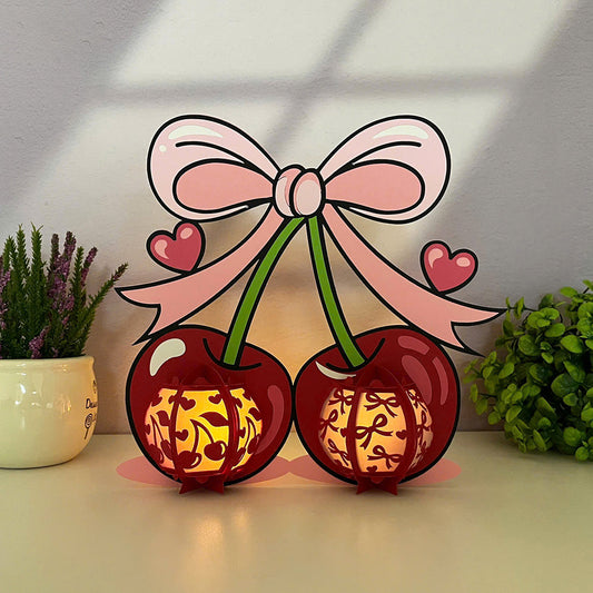 Cherry - 3D Fruit Paper Lantern File  - Cricut File  -