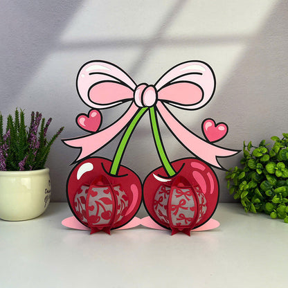 Cherry - 3D Fruit Paper Lantern File  - Cricut File  -
