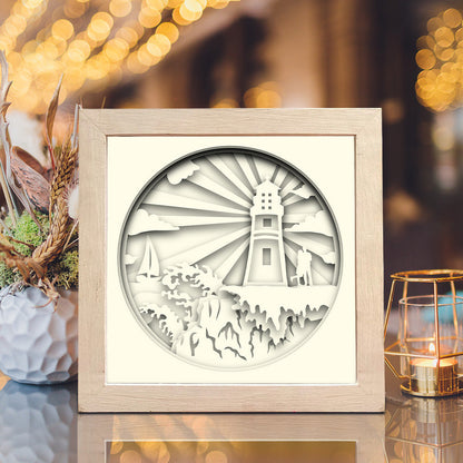 Lighthouse 6 – 3D Paper Cut Shadow Box File - Cricut File - (8x8 inches) -
