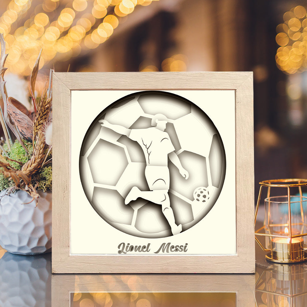 Soccer 2 – 3D Paper Cut Shadow Box File - Cricut File - (8x8 inches) -