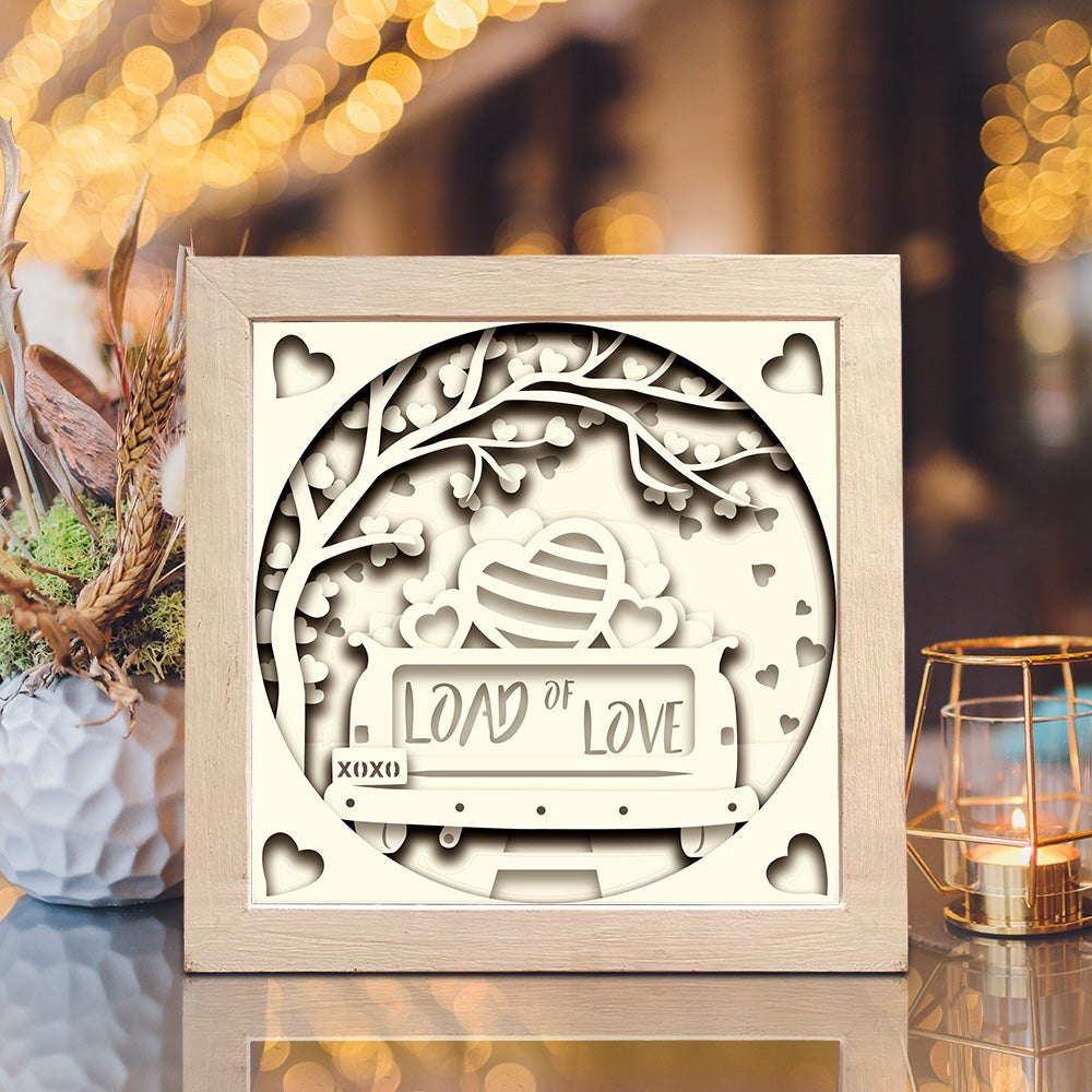 Love Truck – 3D Paper Cut Shadow Box File - Cricut File - (8x8 inches) -