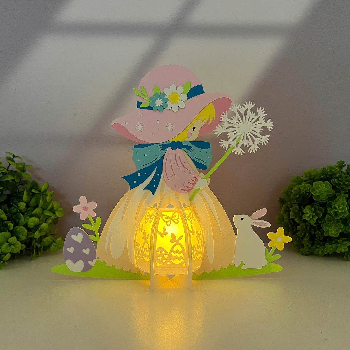 Easter Girls - 3D Easter Paper Cut Lantern File - Cricut File -